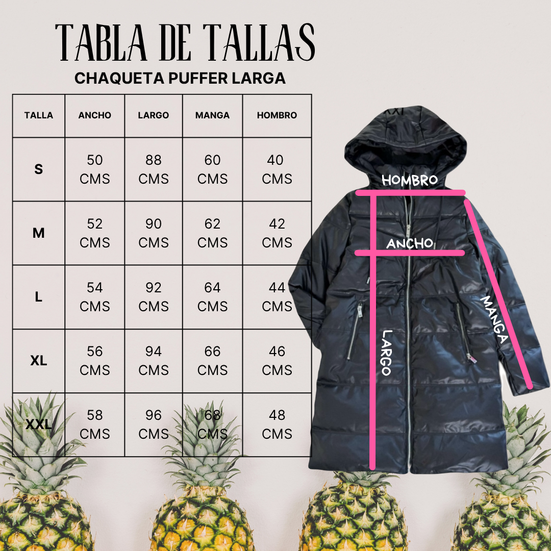 Chaqueta Puffer Larga